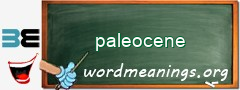 WordMeaning blackboard for paleocene